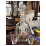 Vintage Maxwell House Jack Daniel’s No. 7 Decanter with 2 shot glasses and original informational booklet