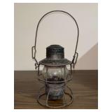 Vintage ADLAKE KERO I.C.R.R. Railway Lantern with clear globe