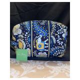 NWT Vintage Vera Bradley Ellie Blue Large Cosmetic Case…..matching piece to Lot 50LR