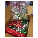 2 boxes of Christmas bows, bags and ribbons….see all pics