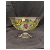 Beautiful Crystal Clear handcrafted crystal centerpiece bowl…..9-1/2”D x 5-1/2” tall and in original box