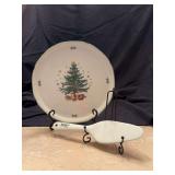 Like new NIKKO Christmastime 11” Hostess Plate with Server in original box
