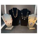 Dress them up or wear casual…..selection of floating beaded necklaces
