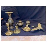 Grouping of brass…..goose is a brass door knocker