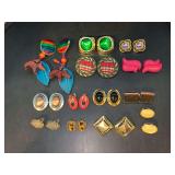 Great selection of vintage clip-on earrings