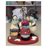 Beautiful DEMDACO “Snowfamily with Tree” figurine (resin)……8” tall and in original box