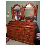 Gorgeous Link-Taylor Colonial Pine double mirror dresser…..piece is stunning…..dresser is 64 x 20 x 34 tall…..mirror is 57-1/2 x 37-1/2 tall