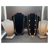 Nice grouping of gold tone necklaces