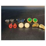 Selection of vintage clip-on earrings