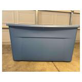 Sterilite Ultra 45 gallon storage tote with back wheels