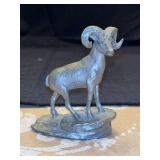 Handcrafted pewter ram…..3-1/2” tall