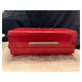 Metro red metal bread box…..14-1/4 x 8 x 5-1/2 tall