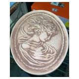 Victorian Woman Oval Cameo Wall Sculpture from Lost National Casting Co.