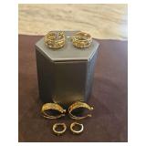 Three(3) Pr of Ladies 14K gold earrings 17.0 total grams...