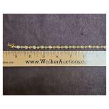 Ladies 14K gold & diamond bracelet 20.4 total grams DIAMONDS TESTED POSITIVE USING DIAMOND SELECTOR II TESTER...