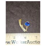14K gold, diamonds, & large cobalt blue gemstone pendant  total grams DIAMONDS TESTED POSITIVE USING DIAMOND SELECTOR II TESTER...