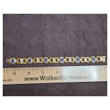 Ladies 14K gold, diamond, & tanzanite bracelet w/appraisal 31.0 total grams DIAMONDS TESTED POSITIVE USING DIAMOND SELECTOR II TESTER...