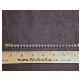 Ladies 14K gold & light purple stone bracelet 18.6 total grams...