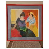Framed 41.5x42.25"Limited Edition Serigraph of "Intimacy" by Itzchak Tarkay Signed & Numbered 279/300 NO PAPERWORK...