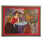 Very Large Framed 57.75x45.25" Original Acrylic or Oil on  Canvas by Itzchak Tarkay; Signed NO PAPERWORK...