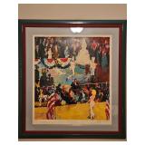 Large Beautiful Framed 46x50.5" Original Serigraph Silk Screen Print of "The President