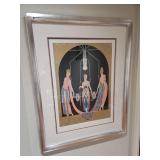 Large Beautiful Framed 32x41" Original Serigraph of "Three Graces" by Erté Signed & Numbered 4/10 w/COA & Appraised Value...