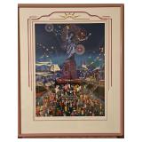 Large Beautiful Framed 33.5x41.5" Original "Regular Edition" Serigraph of "Statue of Liberty Centennial" by Melanie Taylor Kent Signed & Numbered 464/600 w/COA & Replacement Value Letter...