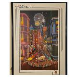 Large Beautiful Framed 32x45.5" Original "Remarqued Edition" Serigraph of "Return of the Cable Cars" by Melanie Taylor Kent Signed & Numbered 140/150 w/COA & Replacement Value Letter...