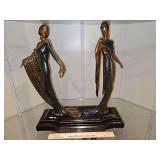 Erté Treasures in Bronze Limited Edition "Duetto" Signature Stamped & Numbered 117/500 w/COA & Cert. of Value...