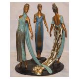 Erté Limited Edition Bronze "Three Graces" Signature Stamped & Numbered 178/375 w/COA & Certificate of Value...