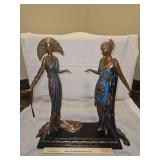 Erté Images in Bronze Limited Edition "Two Vamps" Signature Stamped & Numbered 132/500 w/COA & Cert. of Value...