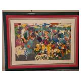 Large Beautiful Framed 49.25x37.25" Original Serigraph Silk Screen Print of "Bistro Garden" by LeRoy Neiman Signed & Numbered 311/375 w/Appraised Value Letter...