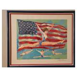 Large Beautiful Framed 40.5x33.75" Original Serigraph Silk Screen Print of "Golden Girl" by LeRoy Neiman Signed & Numbered AP 78/80 w/Appraised Value Letter...