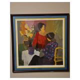 Beautiful Framed 34x34.5" Limited Edition Serigraph of "Confession" by Itzchak Tarkay Signed & Numbered 144/300 NO PAPERWORK...