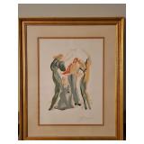 Gorgeous Framed & Matted 27.5x33.5" Color Lithograph of "La Danse" by Salvador Dali Signed & Lettered E.A. NO PAPERWORK...