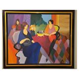 Large Framed 45x37" Original Acrylic or Oil on Canvas by Itzchak Tarkay; Signed NO PAPERWORK...