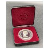 Royal Canadian Mint Silver Dollar - marking the 100th Anniversary of the Transcontinental Railroad and the centenary of the City of Vancouver…..with COA and original case with sleeve