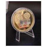 Uncirculated 24k Gold Layered 1922 $500 Lincoln Gold Certificate with COA…..A 05166