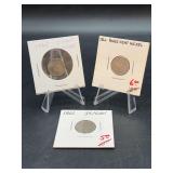 Grouping of (3) 3¢ nickels…..1865 and 1866….all show a varying degree of wear