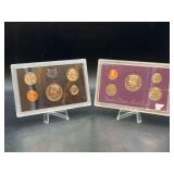 (2) United States Mint Proof Sets in protective case…..no boxes or COA….1971 and 1982 (has crack in case)