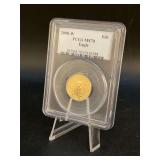 Uncirculated 1/4oz Fine Gold 2008-W $10 West Point Mint…..PCGS MS70 Eagle