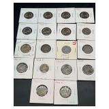 (18) Jefferson Nickels…..years 1940, 1941, 1942….mint marks P/D/S