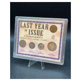Last Year of Issue - America’s Classic Coins Set…..1958 Lincoln Wheat Penny, 1912 Liberty Nickel, 1916 Barber Dime, 1945 Mercury Dime and 1916 Barber Quarter…..with COA