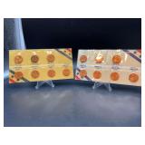 (2) Sets of 1982 P & D Lincoln Cents - Copper And Zinc