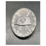 WWII German Wound Badge….Silver with Solid Back and Die Struck