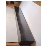 Mantle, very dark wood, almost black, shiny, very lightweight, slightly distressed, 5