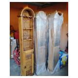 New La Fuenta Imports, K16 Rustic Pine Collection, Tall Stoage Cabinets, 21" W x 70" T x 16" D. Retail $559.