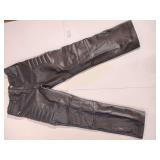 Leather Padded Motorcycle Riding Pants, no maker or size, but they are small, in excellent condition.