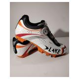 LAKE MX175 Mountain Bike Shoes, orange and white size US 7. Lightly worn.