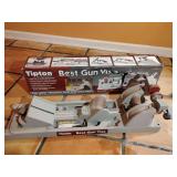 Tipton Best Gun Vise with og. box, used untested, missing one adjustor knob. ***With*** AR-15 Mag Well Vise Block Attachment